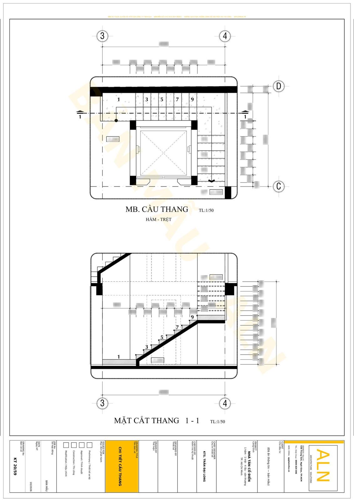 Chi tiết cầu thang, tờ KT 20