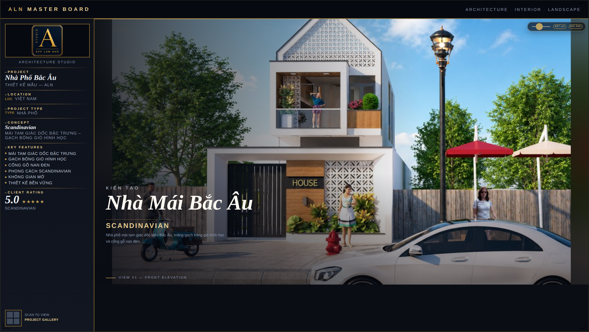 Nhà Phố Bắc Âu – Scandinavian (Mẫu NP-BAC-010)
