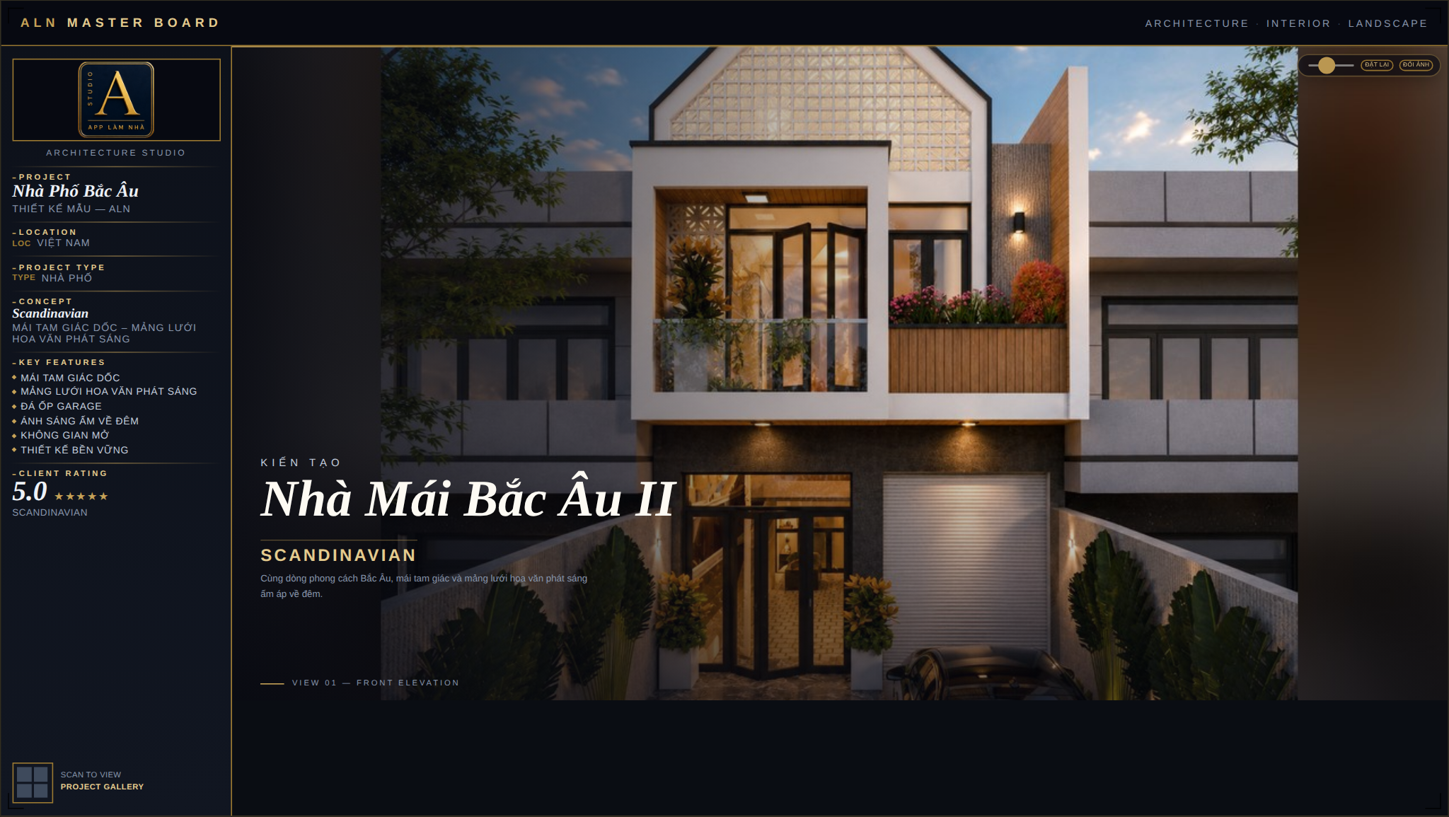 Nhà Phố Bắc Âu – Scandinavian (Mẫu NP-BAC-011)