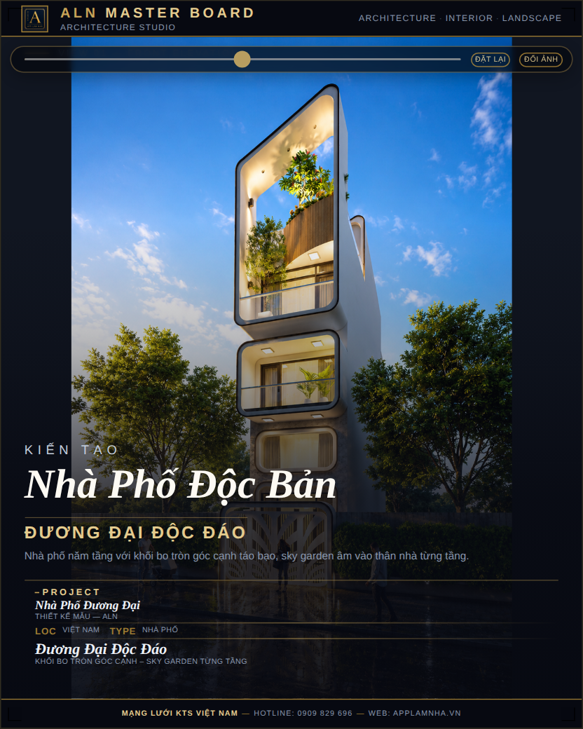 Nhà Phố Đương Đại – Độc Đáo (Mẫu NP-DD-006)