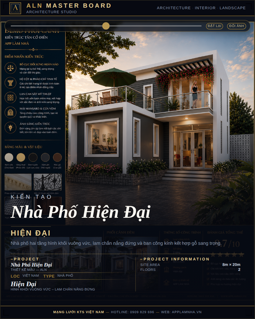 Nhà Phố Hiện Đại (Mẫu NP-HD-021)