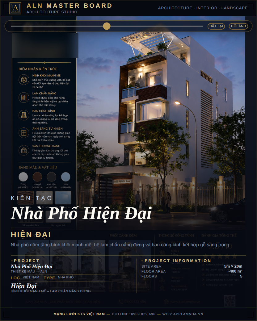 Nhà Phố Hiện Đại (Mẫu NP-HD-024)