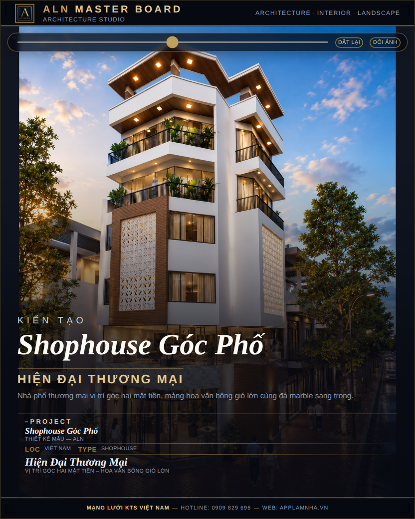 Shophouse Góc Phố – Hiện Đại Thương Mại